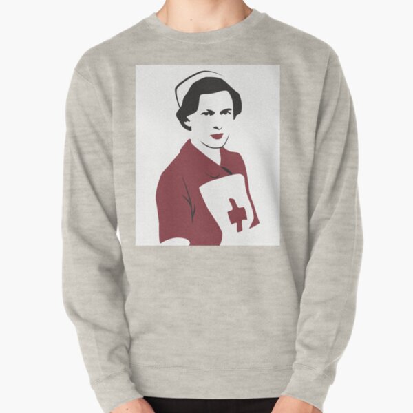 Retro Red Cross Nurse Pullover Sweatshirt