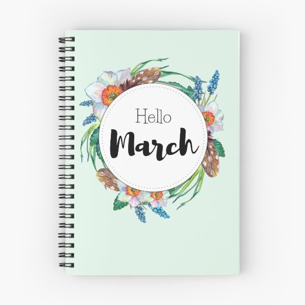 Item preview, Hello March - monthly cover for planners, bullet journals  designed and sold by Kamila Stankiewicz.