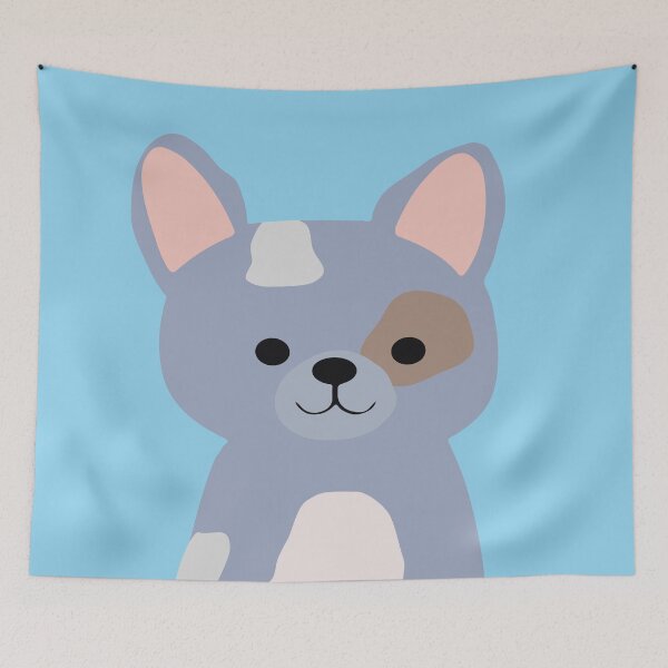 Item preview, Cute puppy dog flat portrait nursery pastel colors kawaii portrait designed and sold by Novel-ty.