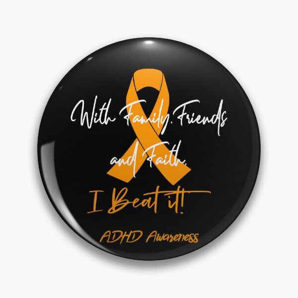 Item preview, ADHD Warrior - With Family, Friends, and Faith - I BEAT IT! designed and sold by Robbsyn.
