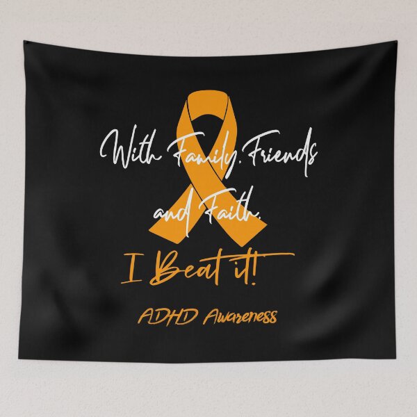 Item preview, ADHD Warrior - With Family, Friends, and Faith - I BEAT IT! designed and sold by Robbsyn.