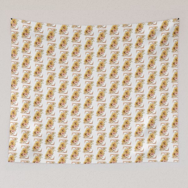 Item preview, Watercolor floral sunflower personalized letter Z wedding monogram print designed and sold by tiana-geo.