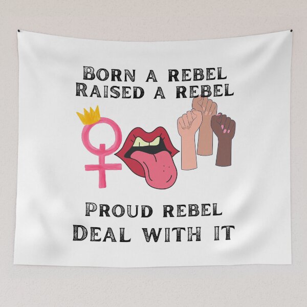 Item preview, Born rebel raised rebel proud rebel deal with it designed and sold by movie-popcorn.