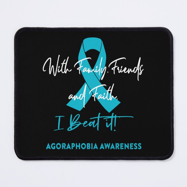 Item preview, Agoraphobia Warrior - With Family, Friends, and Faith - I BEAT IT! designed and sold by Robbsyn.