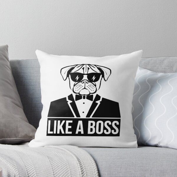 Item preview, Pug Dog "Like a Boss" Graphic designed and sold by PetInks.