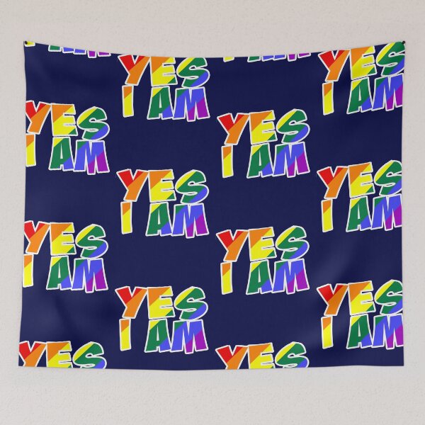 Item preview, YES I AM gay / LGBTQI / lesbian / bisexual / queer designed and sold by incurablehippie.