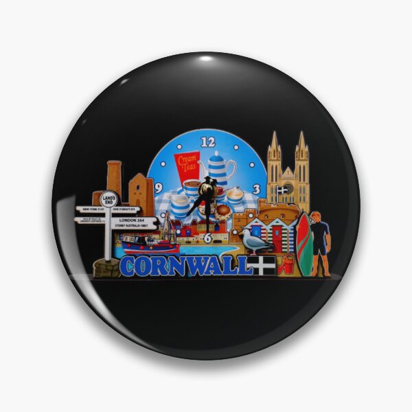 Item preview, Cornwall Kernow Clock on Black designed and sold by LoloTrends.