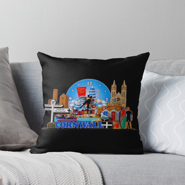Item preview, Cornwall Kernow Clock on Black designed and sold by LoloTrends.
