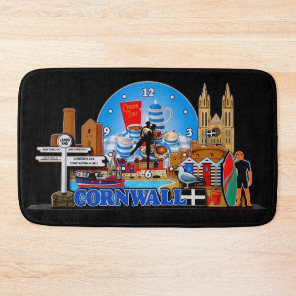 Item preview, Cornwall Kernow Clock on Black designed and sold by LoloTrends.