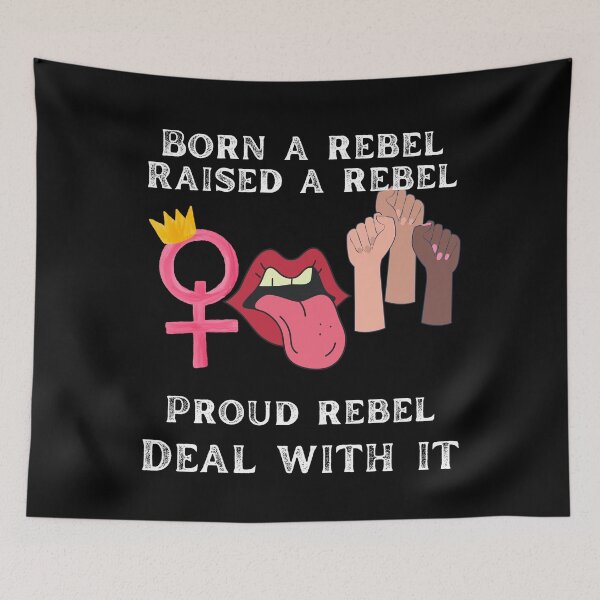Item preview, Born rebel raised rebel proud rebel deal with it designed and sold by movie-popcorn.