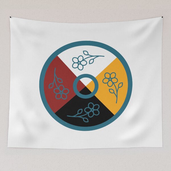 Item preview, Medicine Wheel Floral WAWEZHI CANADA designed and sold by WAWEZHI.