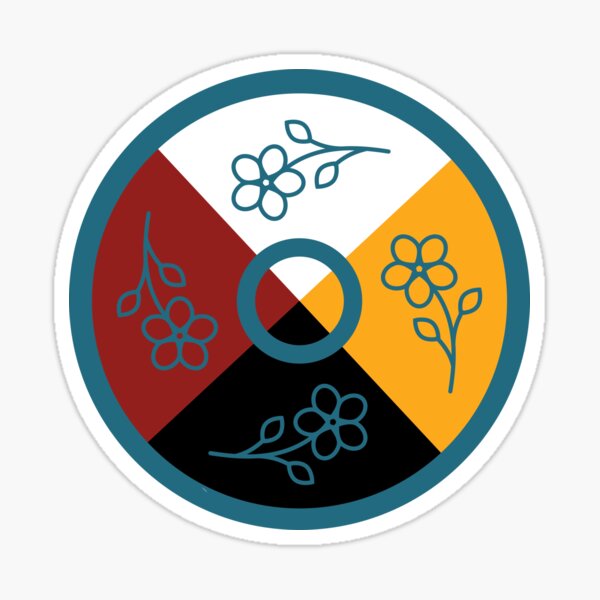 Item preview, Medicine Wheel Floral WAWEZHI CANADA designed and sold by WAWEZHI.