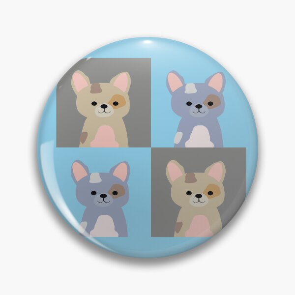 Item preview, Cute puppy dog flat portrait nursery pastel warm colors kawaii portrait checker pattern designed and sold by Novel-ty.