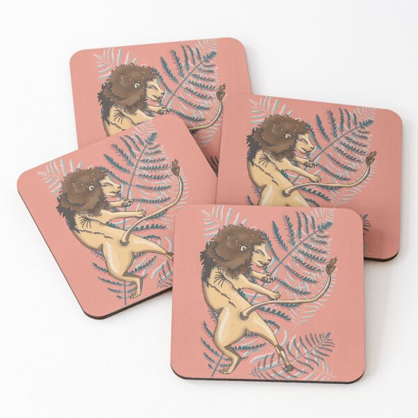 Item preview, Peachy Jungle Lion designed and sold by marleywrightart.
