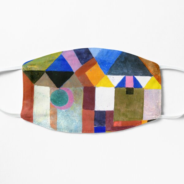 Paul Klee Colorful Architecture | Klee-inspired Fine Art Flat Mask