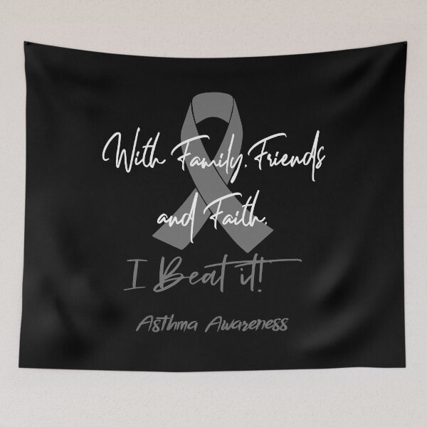 Item preview, Asthma Warrior - With Family, Friends, and Faith - I BEAT IT! designed and sold by Robbsyn.