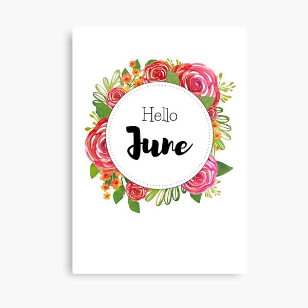 Hola junio - cobertura mensual para planificadores, diarios bullet Lienzo