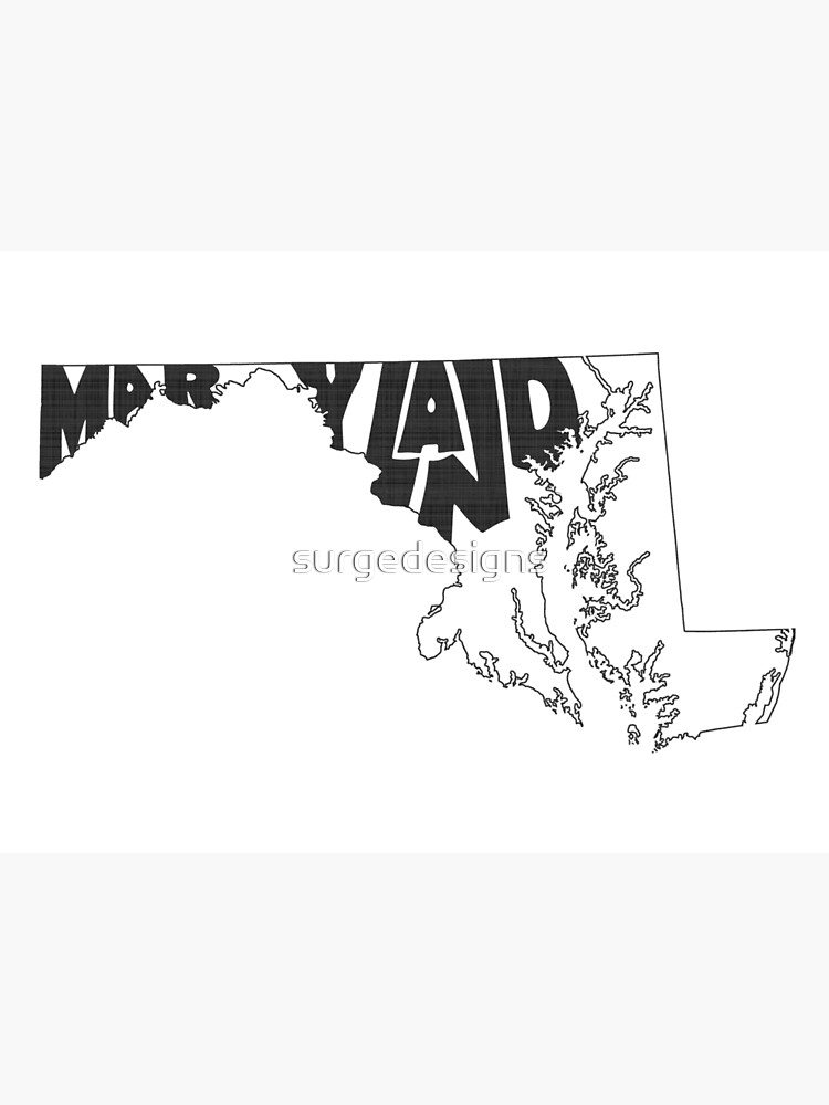 "Maryland State Word Art" Poster for Sale by surgedesigns Redbubble