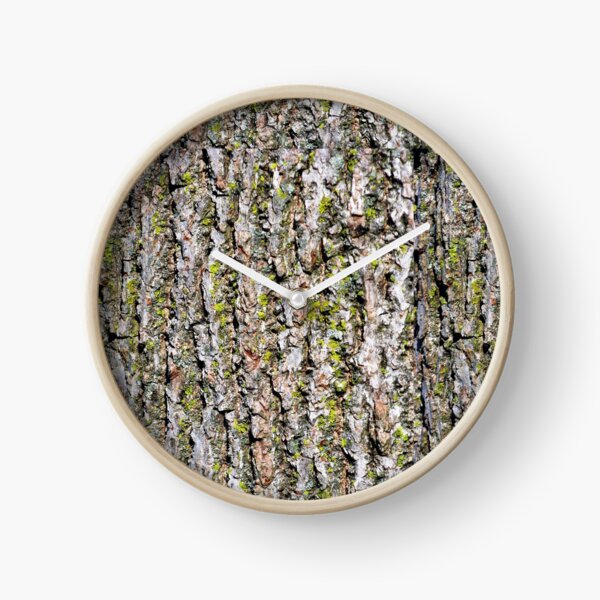 Mossy Walnut Bark Clock