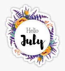 Hallo Juli - monatliche Abdeckung für Planer, Bullet Journals Sticker