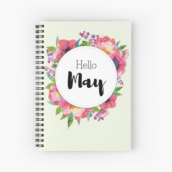 Hola mayo: cobertura mensual para planificadores, diarios bullet Cuaderno de espiral