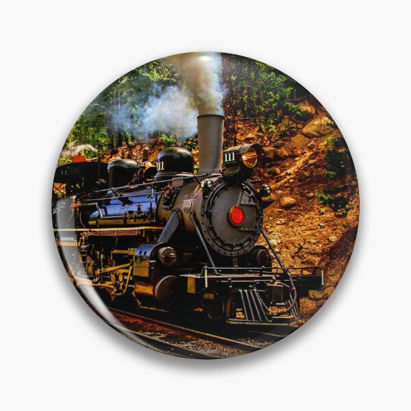 Item preview, Steam Engine in the Forest,  Steam Train Railroad Engine designed and sold by TheTrainRoom.