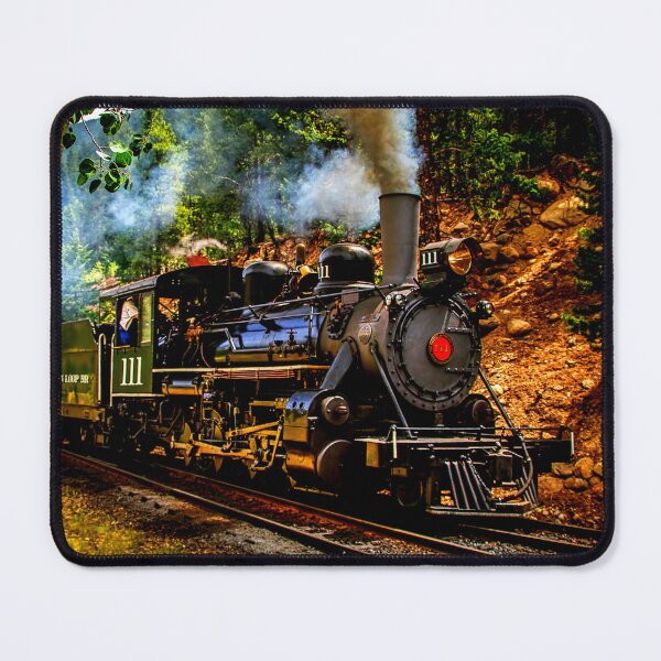 Item preview, Steam Engine in the Forest, Steam Train Railroad Engine designed and sold by TheTrainRoom.