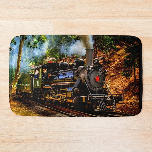 Item preview, Steam Engine in the Forest,  Steam Train Railroad Engine designed and sold by TheTrainRoom.