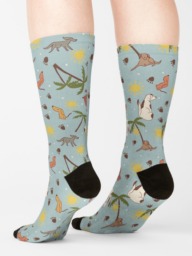 Alternate view of Beach Puppies - Aquamarine Socks