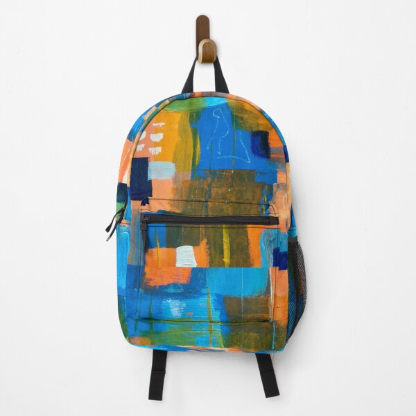 Item preview, Abstract Orange and Blue #1 designed and sold by villageschool.