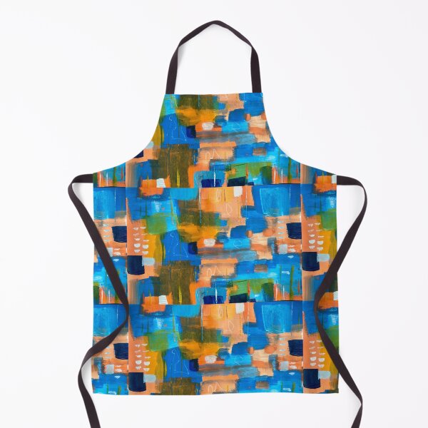 Item preview, Abstract Orange and Blue #1 designed and sold by villageschool.