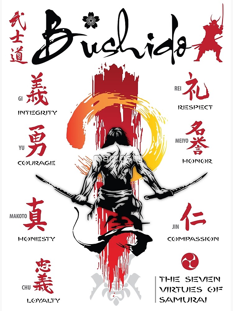 "Bushido - The Seven Virtues Of Samurai" Poster For Sale By Marcosty ...