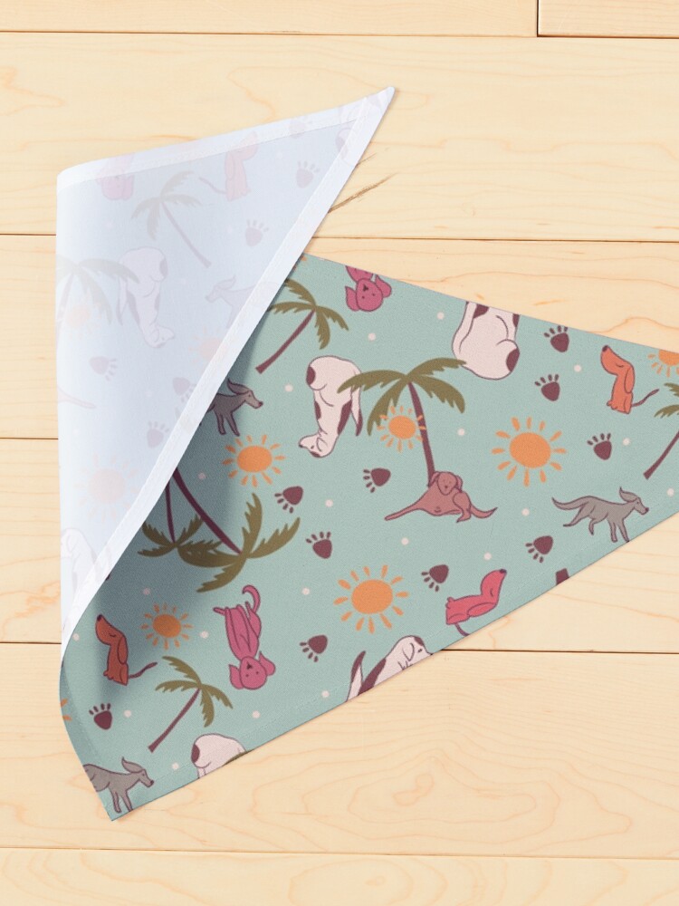 Alternate view of Beach Puppies - Green Pet Bandana