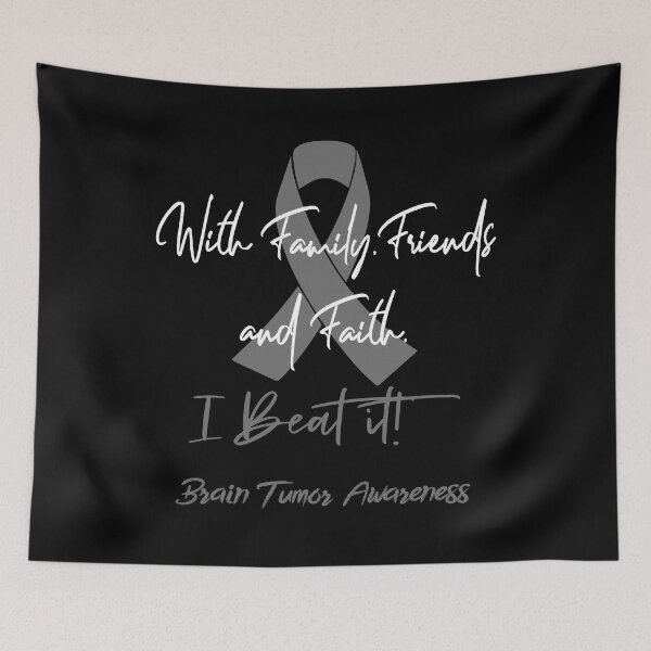 Item preview, Brain Tumor Warrior - With Family, Friends, and Faith - I BEAT IT! designed and sold by Robbsyn.