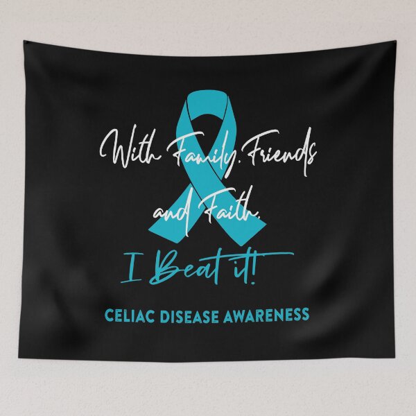 Item preview, Celiac Disease Warrior - With Family, Friends, and Faith - I BEAT IT! designed and sold by Robbsyn.