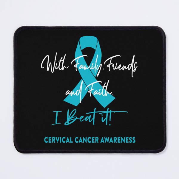 Item preview, Cervical Cancer Warrior - With Family, Friends, and Faith - I BEAT IT! designed and sold by Robbsyn.