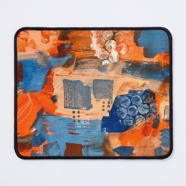 Item preview, Abstract Orange and Blue #2 designed and sold by villageschool.