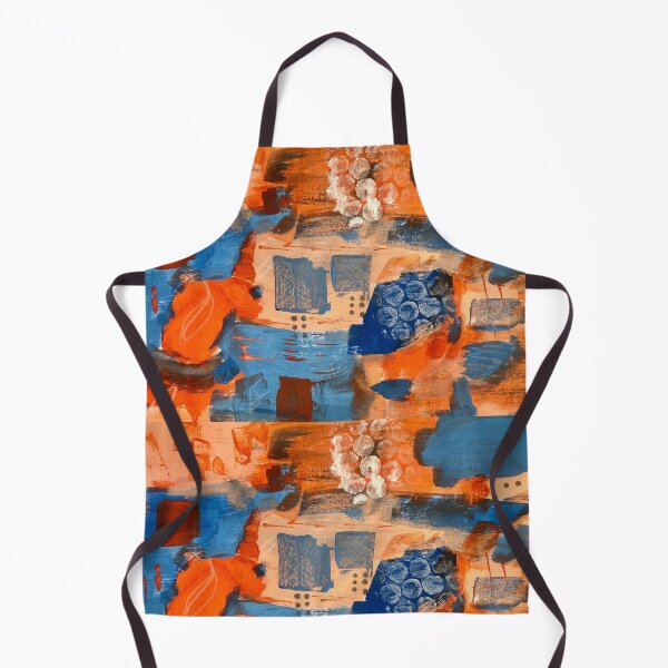 Item preview, Abstract Orange and Blue #2 designed and sold by villageschool.