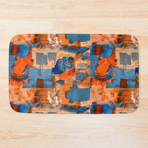 Item preview, Abstract Orange and Blue #2 designed and sold by villageschool.