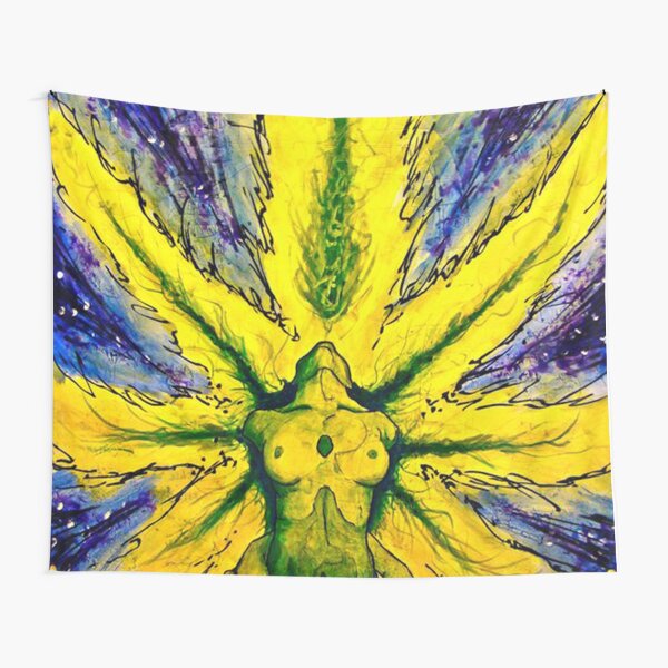 Weed Marijuana Spiritual Meditation Tapestry