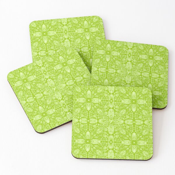 Item preview, LIme Green Greek Flower pattern designed and sold by Art-by-Geoff.