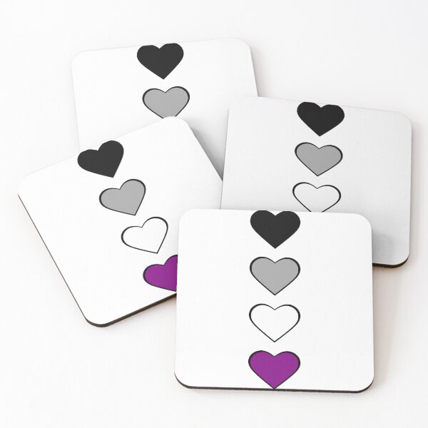Item preview, Asexual Pride Flag Hearts designed and sold by Creations-By-Em.