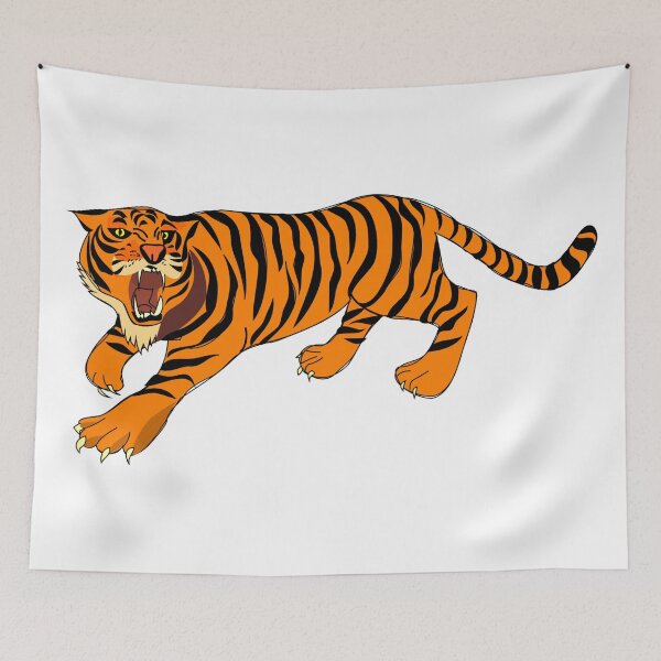 Item preview, Beautiful Graphic Drawing Of Bright Orange Roaring Tiger designed and sold by CreativeCranium.