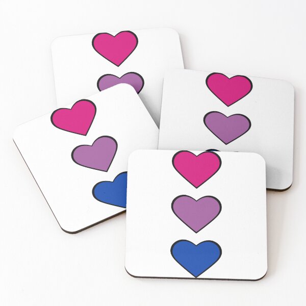 Item preview, Bisexual Pride Flag Hearts designed and sold by Creations-By-Em.
