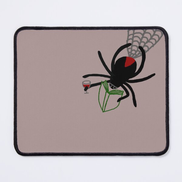 Item preview, Redback spider reading with wine  designed and sold by RuthieWDoodles.