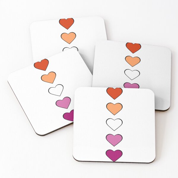 Item preview, Lesbian Pride Flag Hearts designed and sold by Creations-By-Em.