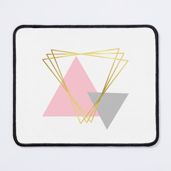 Item preview, Abstract line triangule (PINK, GRAY, GOLD MINIMALIST ART) designed and sold by YohanysDesigns.