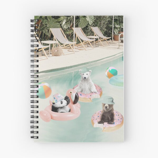 Item preview, Panda Bear and White Polar Bear in the swimming pool designed and sold by juliaemelian.