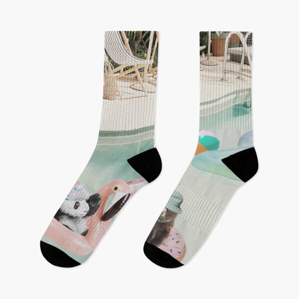 Item preview, Panda Bear and White Polar Bear in the swimming pool designed and sold by juliaemelian.