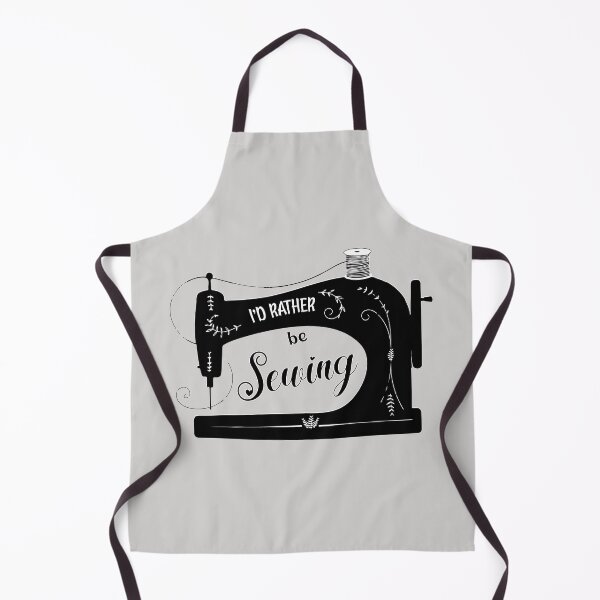 Item preview, I'd rather be sewing antique elegant sewing machine funny sewing fashion designer tailor seamstress gifts designed and sold by MetalicBabe.